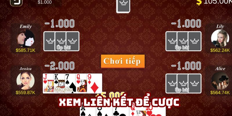 Căn cứ vào liên kết thiết lập để đặt cược