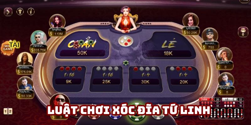 Luật lệ game Xóc Đĩa Tứ Linh